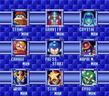 Mega Man 5 Stage Select in Mega Man 7 Style