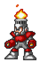 Fire Man intro animation in Mega Man 7 Style