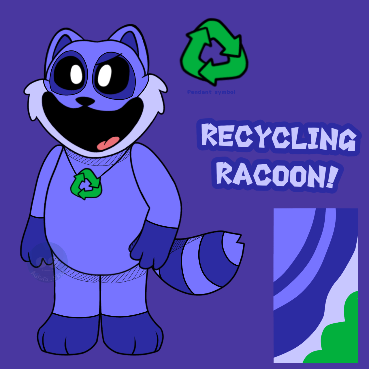Smiling Critters Racoon Recycling Racoon! (Smiling Critters oc) by AuroraTheBlueUmbreon on ...