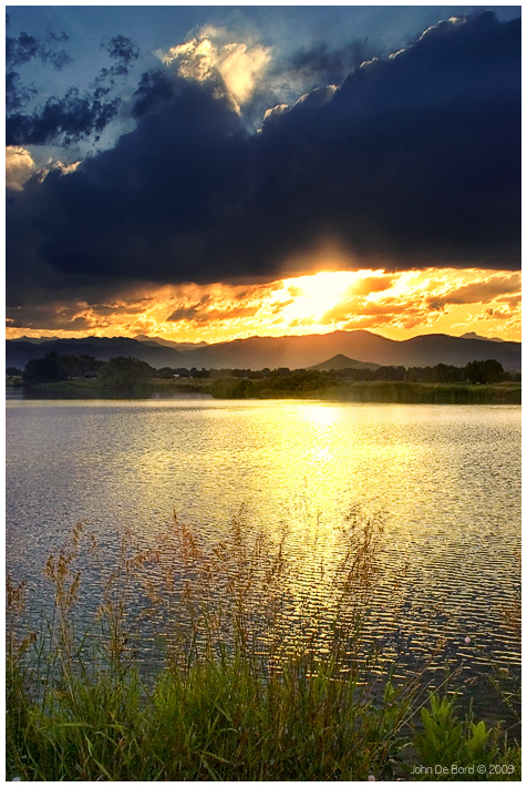 A Summer Sunset At The Lake