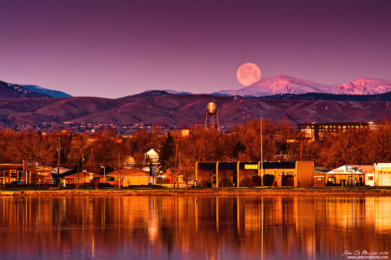 Moonset Over The Rockies