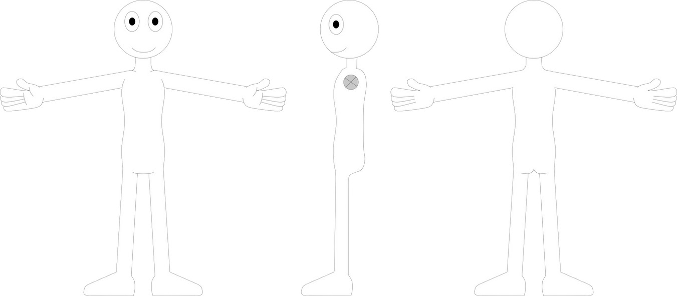 Humanoid Reference White Humanoid Figure Turnaround Reference by JereProjectsDeviant on ...