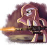 Pinkamena and her minigun