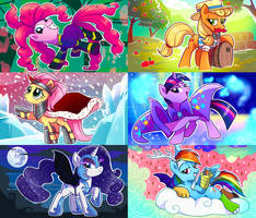 Mane6 disguised as vilains