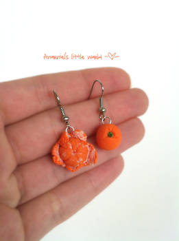 Miniature orange earrings