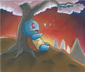 Squirtle sunset | with promarkers and flexmarkers
