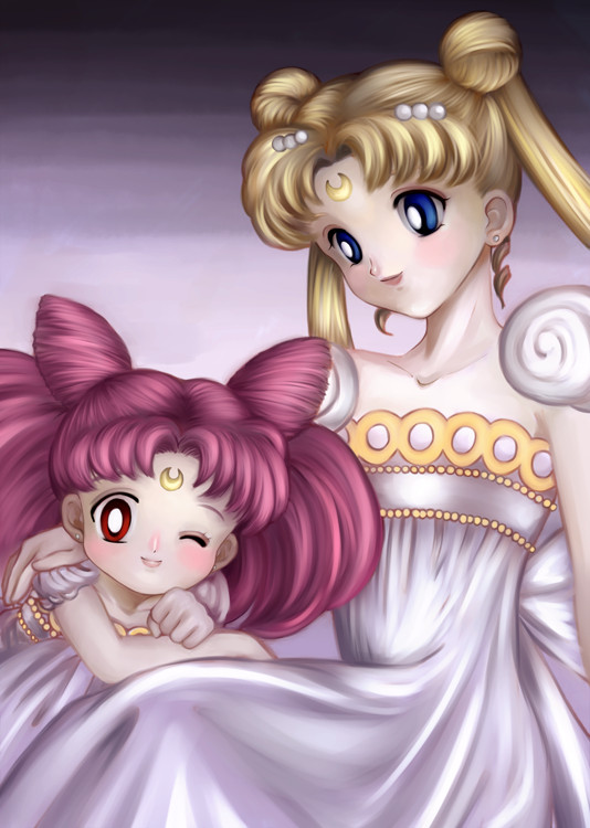 Queen Serenity and Small Lady