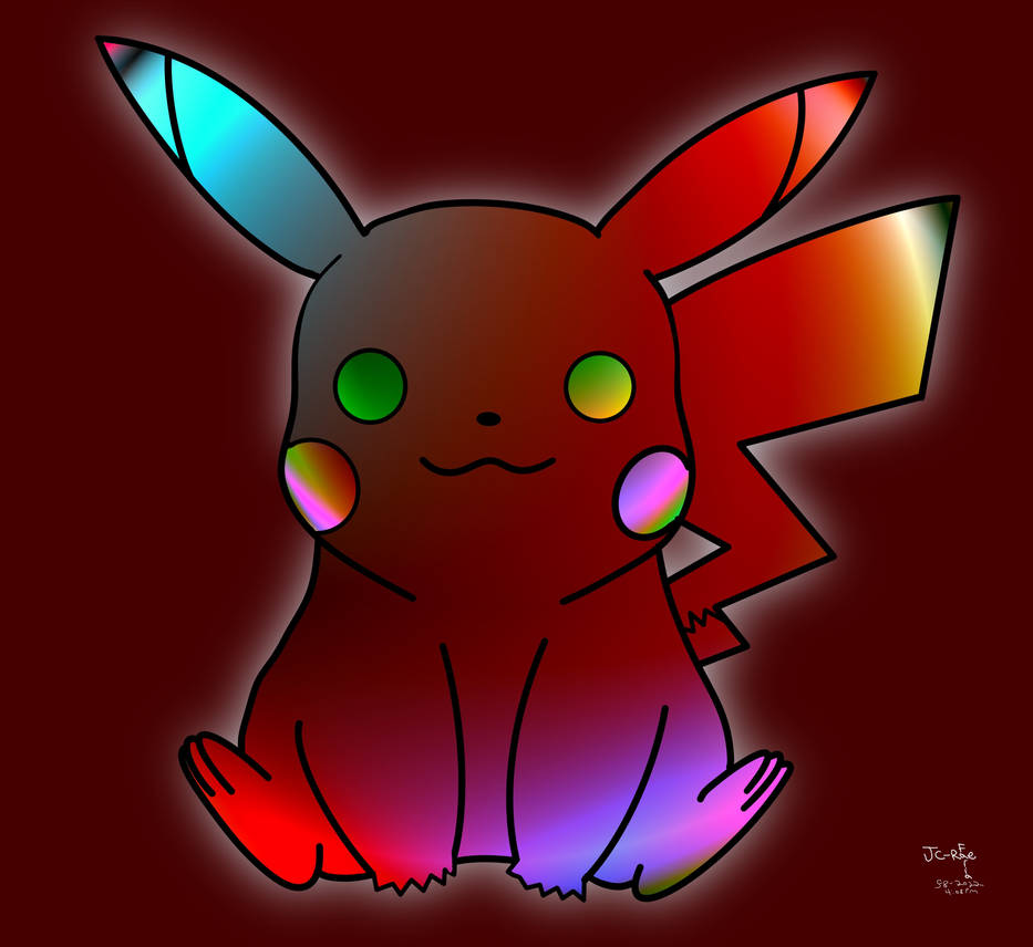 Pikachu colorful by FroggyLegsJackson on DeviantArt