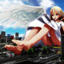 MMD Giantess - Angel in City