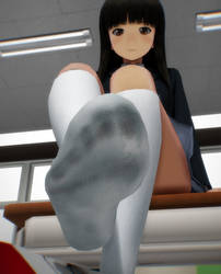 MMD Giantess - A 'Sock' Visit