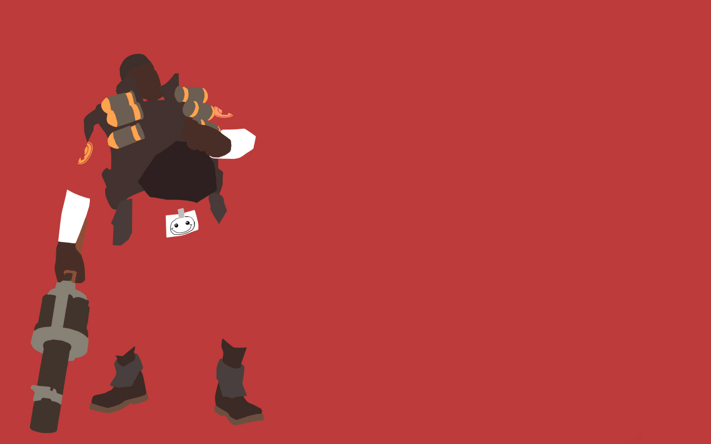 TF2 Red Demoman Minimalist Wallpaper