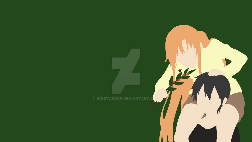 SAO - Kirito and Asuna vector wallpaper