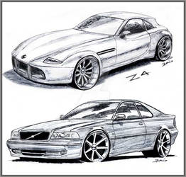 BMW Z4 and Volvo C70