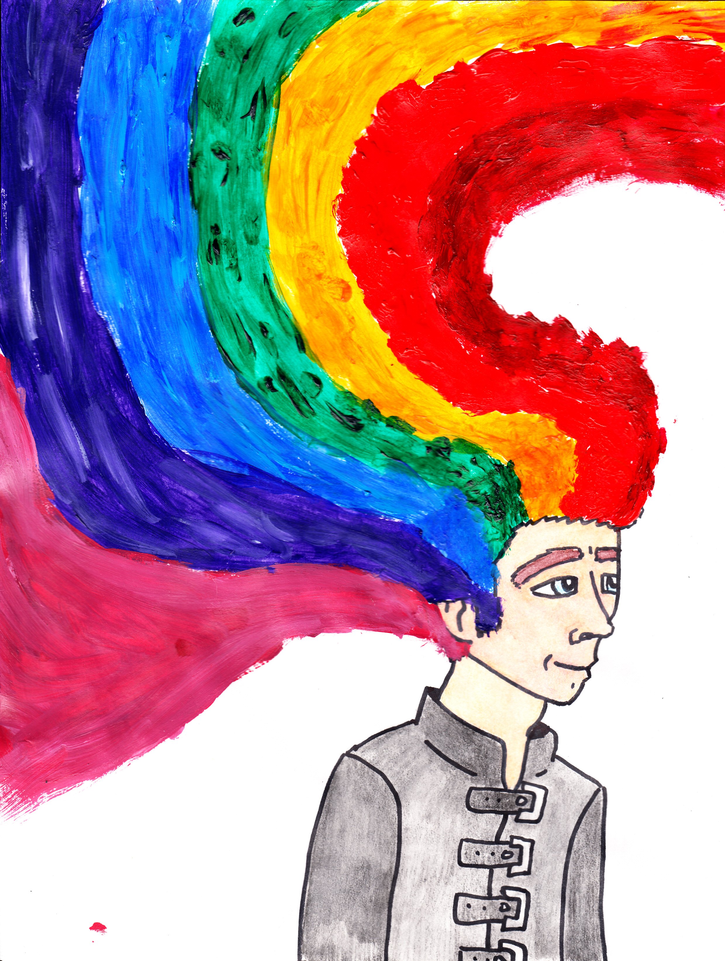 Jan 27 - He with the Rainbow-Coloured Hair