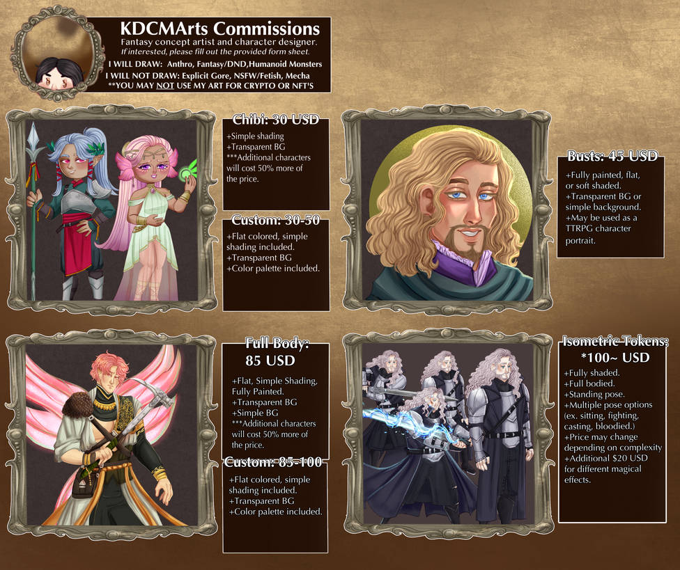 2023 Commission Page [UPDATED PRICING]