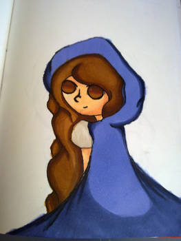 Full work blue hood (copic markers)