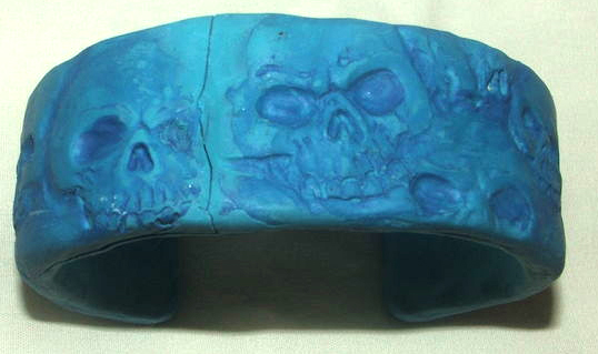 clay skull cuff