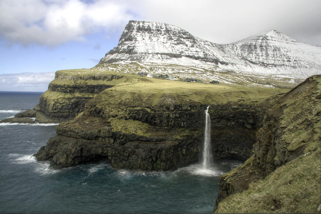 Faroe Waterfall HDR