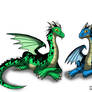 Blue and Green Dragons - OLD