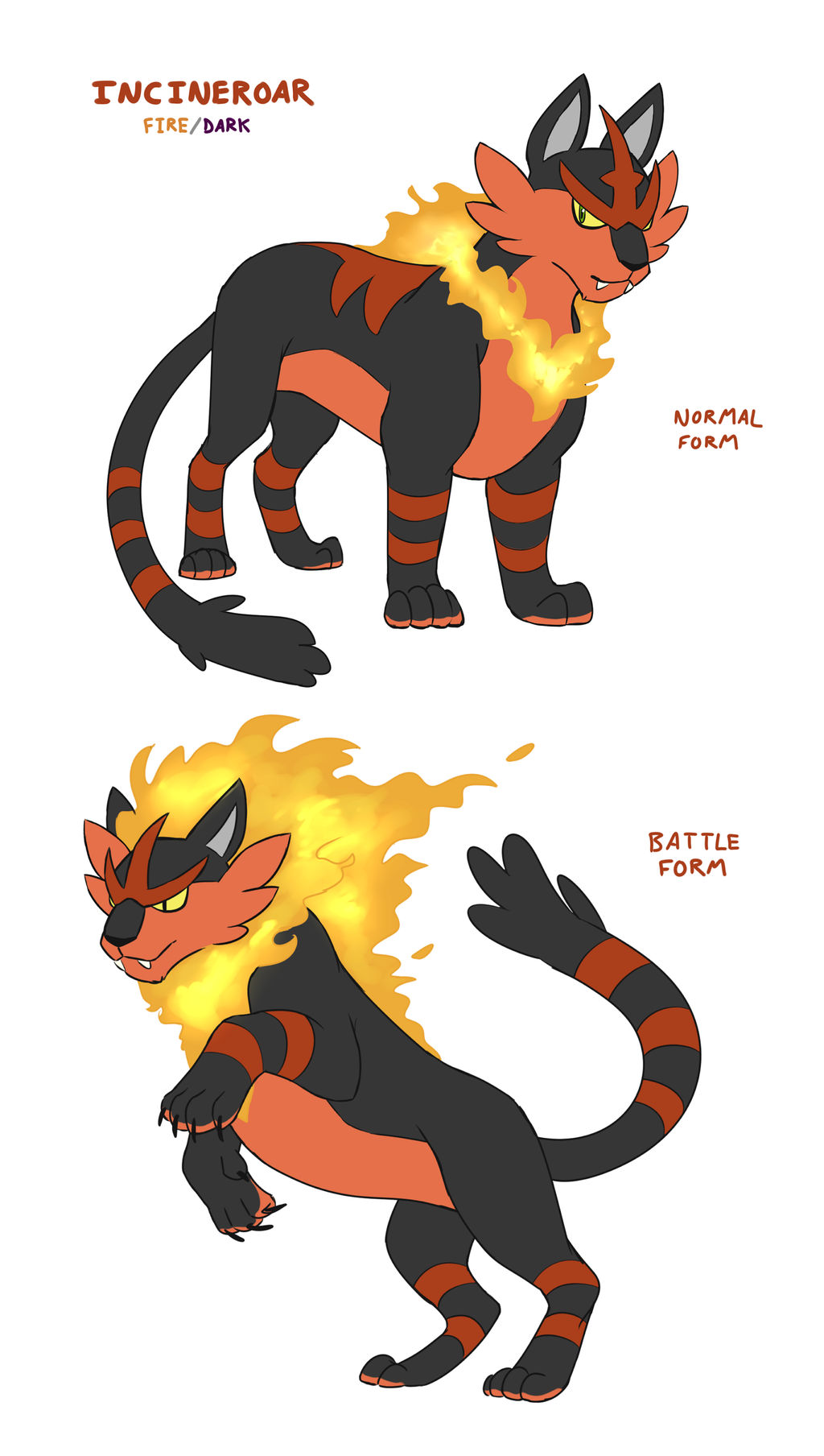 Pokemon - Incineroar Redesign by DragonCookies on DeviantArt