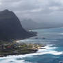 Cliffs and rolling mountains