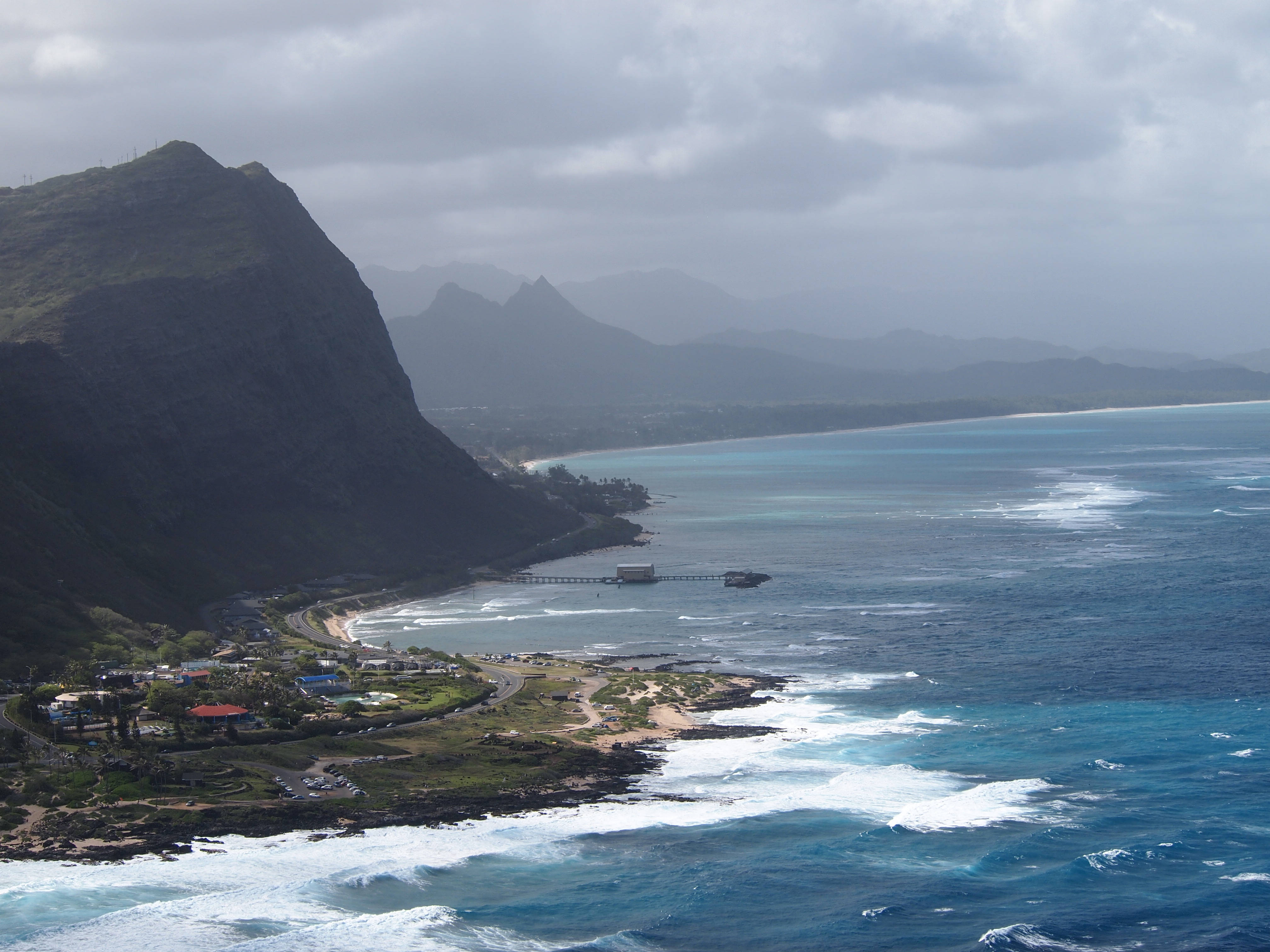 Cliffs and rolling mountains