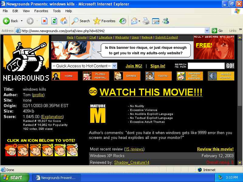 Newgrounds Windows Newgrounds in Windows XP (2003)! by KimStrahlberg on DeviantArt