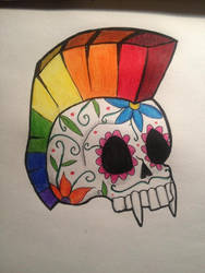 Rainbow Candy Skull