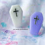 Coffin Rings Ivory + Lavender