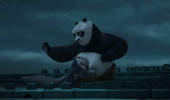 Zhen hugging Po