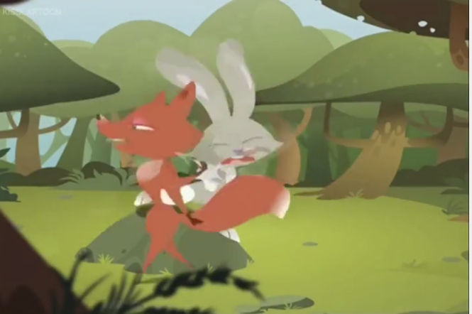 Fox hitting Rabbit by HeroMan655 on DeviantArt