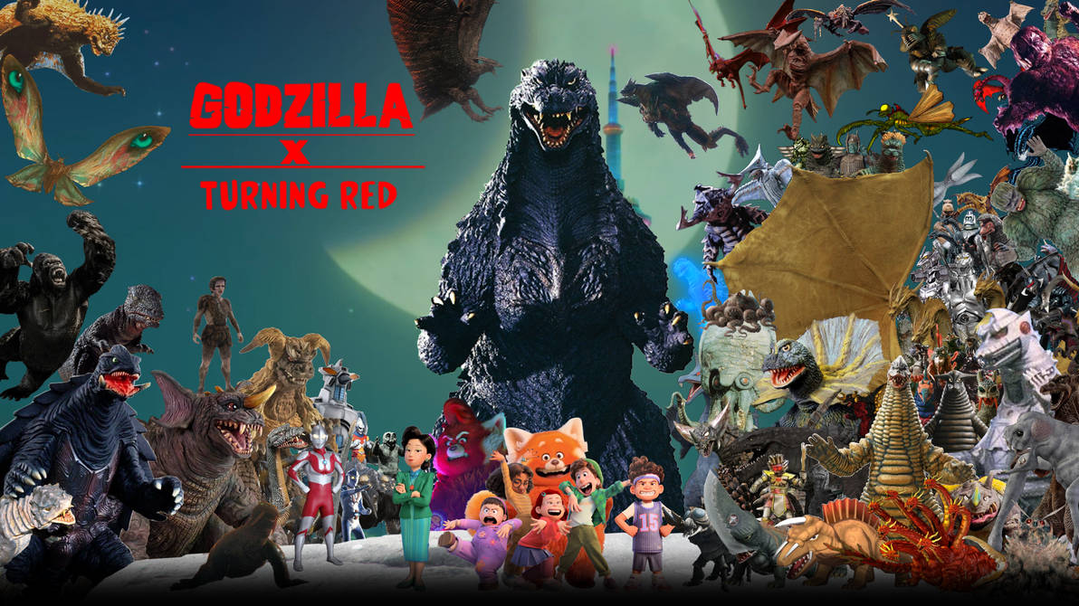 Red Dogzilla Godzilla X Turning Red Wallpaper by vashierthebasher on DeviantArt