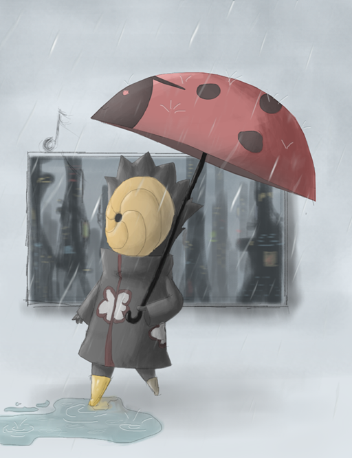 In the rain