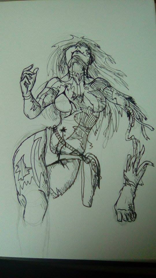 cyborg warrior (sketch)