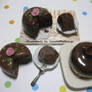 Miniature Chocolate Rose Cakes