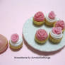 Miniature Pink Rose Cupcakes