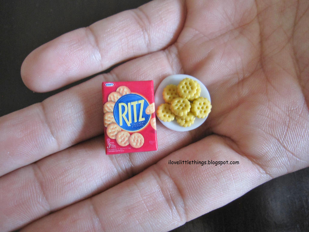 Dollhouse Miniature Ritz Crackers by ilovelittlethings