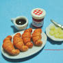 Dollhouse Miniature Croissants n Strawberry Jam