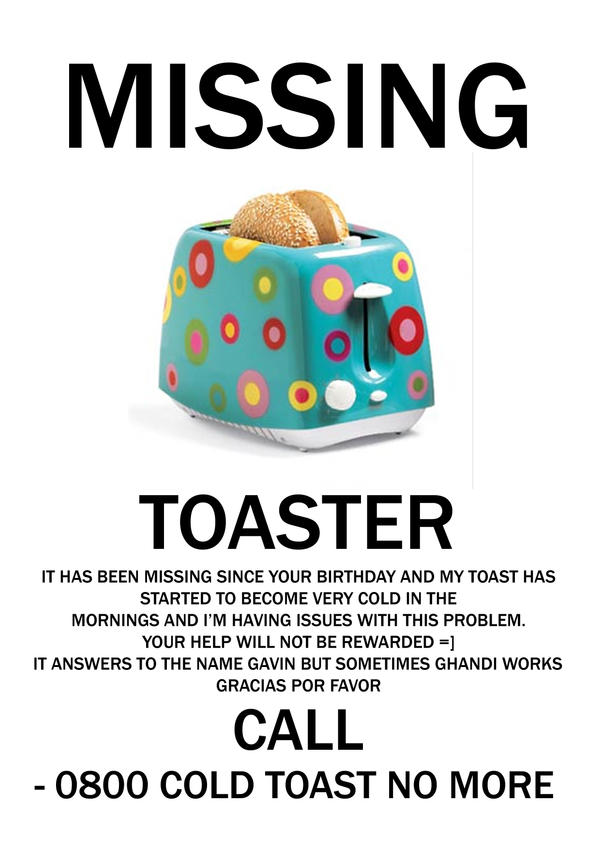 Forget Toaster Missing Toaster by Super-Scoot on DeviantArt
