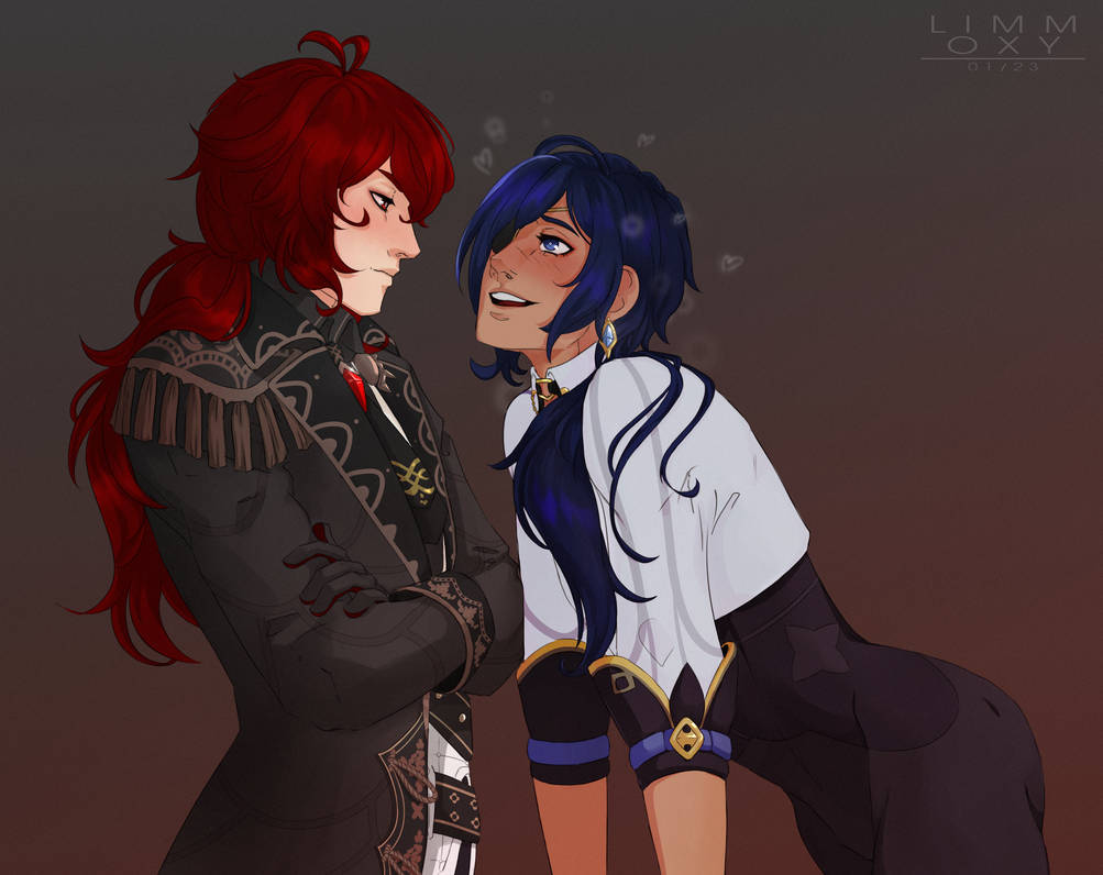Luckae Kaeya Diluc (Genshin impact) by LimmOxy on DeviantArt