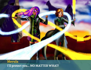 MC and Merula Snyde fighting side by side
