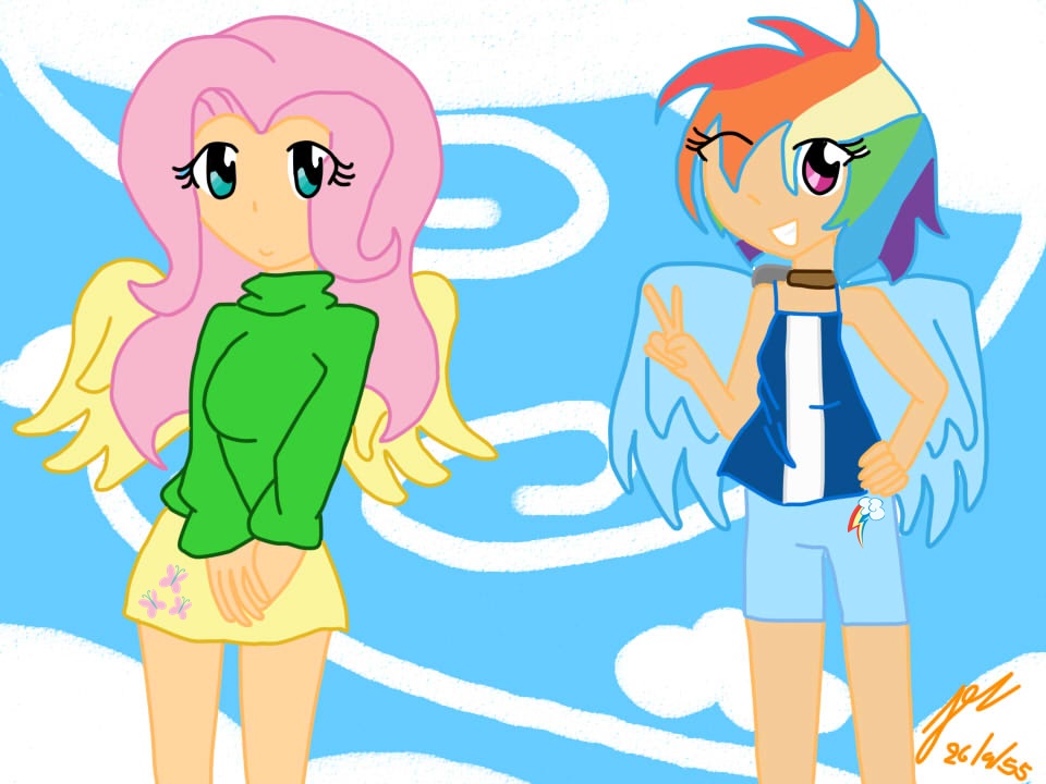 Fluttershy and Rainbow Dash