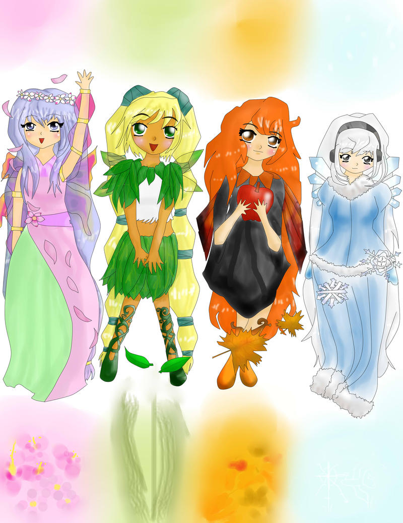 Fairies of the Seasons by Isacax on DeviantArt