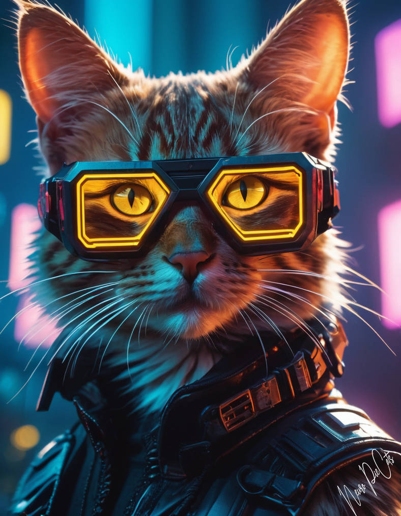 Cyper Kat Cyber Cat by NeuroPieCats on DeviantArt