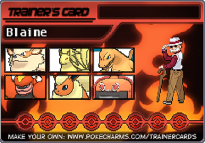 Blaine's Trainer Card