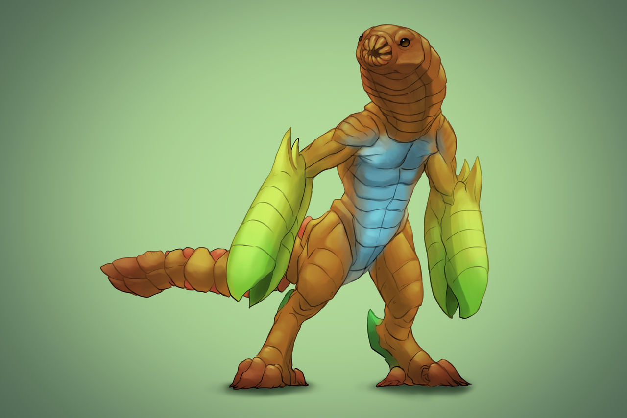 Humanoid Vetulicolia by cweinmanart on DeviantArt