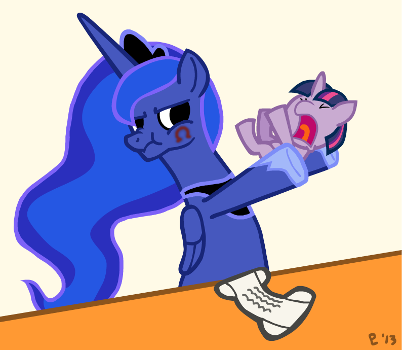 Twilight Kicking Luna In The Face