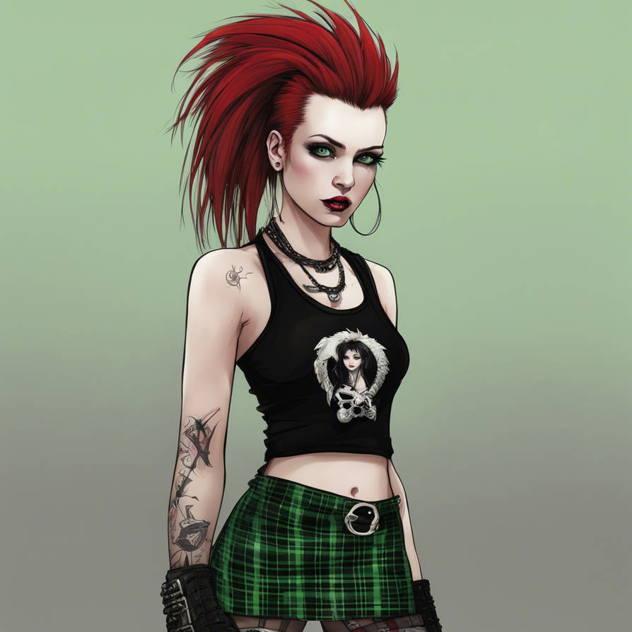 Punk Tech Deviantart Punk Girl With A Mohawk by The-One-Zombie-King on DeviantArt