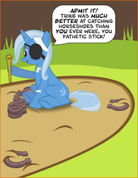 Trixie is still the best at horseshoes