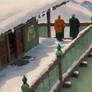 Angfa Monastery after a Snowstorm